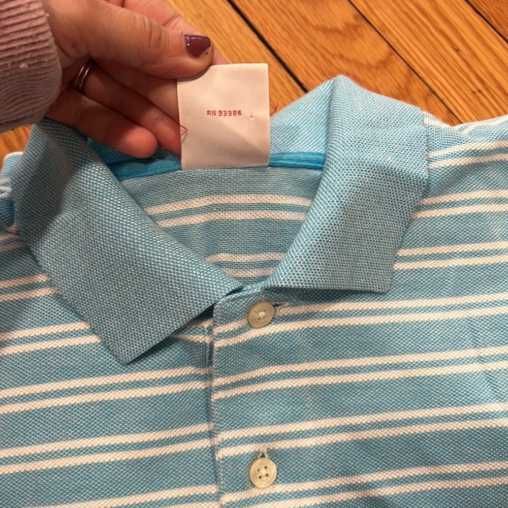 2 (two) vintage brooks brothers 346 striped polos size large, regular fit - Picture 10 of 11